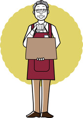 商品をお渡しする店員さん