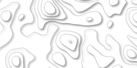 Topographic map background geographic line map with elevation assignments. The black on white contours vector topography stylized height of the lines map.