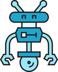 humanoid robot character icon