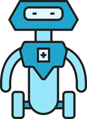 humanoid robot character icon