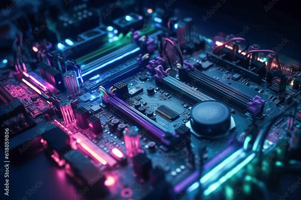 Poster ai generative. cpu computer processor