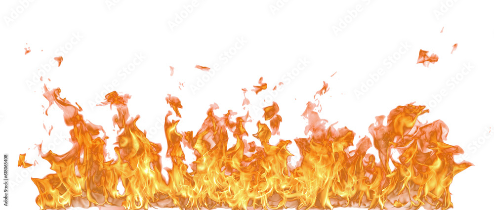 Aufkleber fire flame on transparent background isolated png..