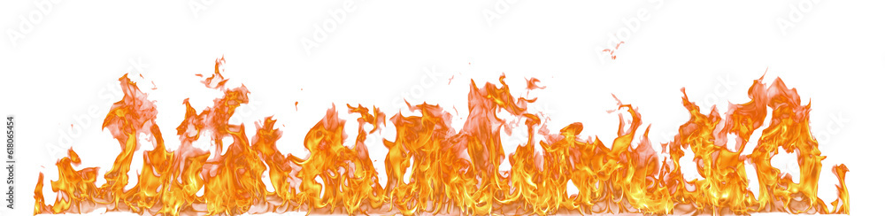 Aufkleber Fire flame on transparent background isolated png..