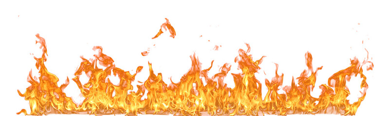 Fire flame on transparent background isolated png..