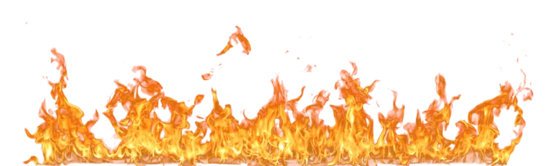 Gordijnen Fire flame on transparent background isolated png.. © Prasong Takham