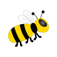 Graphic vector illustration of flying bee. Suitable for children's drawing media, etc.