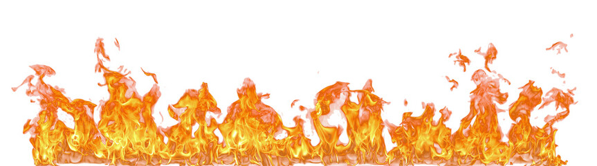 Fire flame on transparent background isolated png..