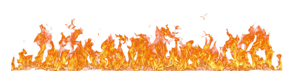 Fire flame on transparent background isolated png..