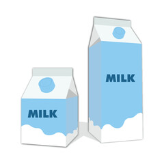 Graphic vector illustration of milk package. Perfect for milk packaging display, etc.