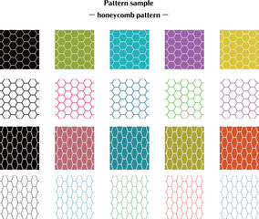 日本の伝統文様-亀甲繋ぎ／Japanese traditional pattern - honeycomb pattern