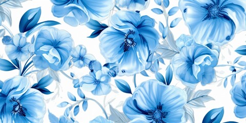 Wallpaper flower pattern background, AI Generated