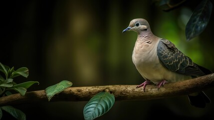 the spotted dove is a small dove and has a rather long tail
