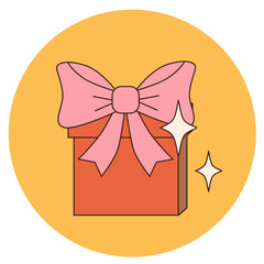 Groovy hippie Christmas stickers. Santa Claus, tree, smile, peace, rainbow in trendy retro cartoon style. Merry Christmas and Happy New year greeting card, poster, print, party invitation, background.