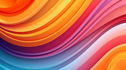Naklejka premium color gradient expressive papercut layer wallpaper