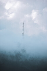 Obraz premium Mobile phone tower on the mountain