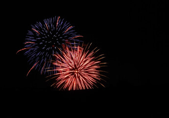 Fuegos artificiales en la ciudad