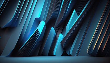 blue blue light abstract wall wallpaper dark blue sky, in the style of chromatic sculptural slabs, rendered in cinema4d, stripes and shapes, futuristic architecture, background
