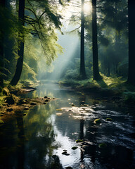 morning in the forest