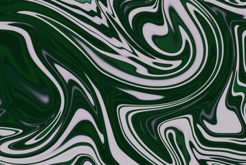 Abstract gray green wavy lines background, fluid flow vector design, design element