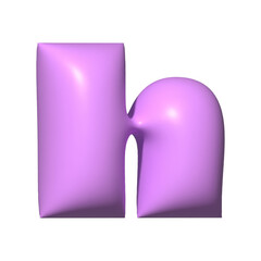 purple balloon 3d alphabet 