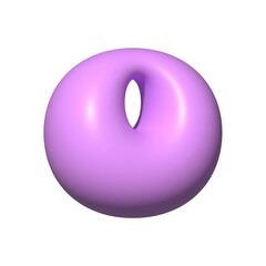purple balloon 3d number
