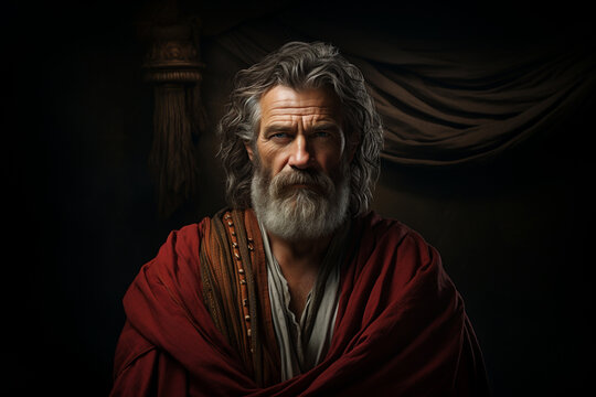 A Series Of Portraits Capturing Notable Stoic Figures Throughout History, Such As Seneca, Epictetus, And Cato The Younger, Honoring Their Contributions To Stoic Philosophy And Thei Generative AI