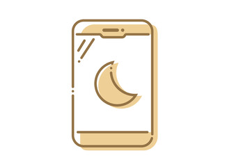 スマホ　お休みモード　橙