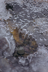 water flowing over rocks