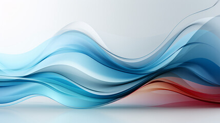 Fototapeta na wymiar Undulating wave graph in tech style, abstract blue wave data flow concept.