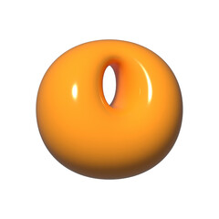 yellow balloon 3d number
