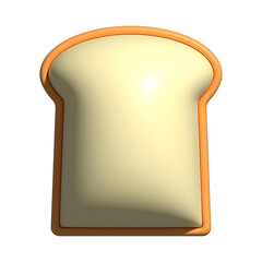 A 3D Bread Toast asset with a greenscreen background