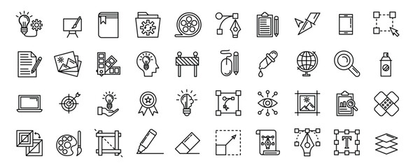 graphic design, user interface, media, web design, interactive, icon pack, line icon