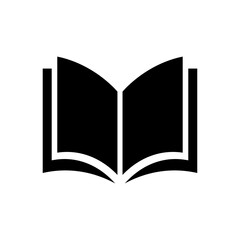 Open book vector icon. Illustration isolated on white background.