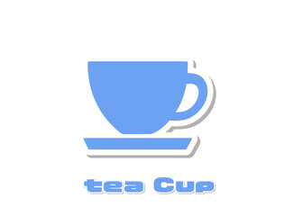 ティーカップ　青