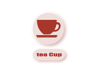 ティーカップ　赤