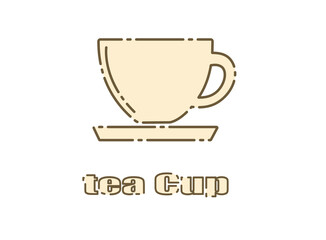 ティーカップ　橙