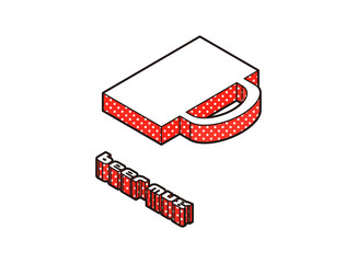 ビールグラス　赤