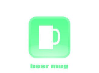 ビールグラス　緑