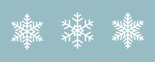 Fototapeta na wymiar white christmas snowflake set banner isolated vector illustration EPS10