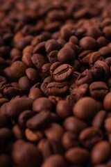 Obraz premium AI generated illustration of A heap of freshly roasted coffee beans