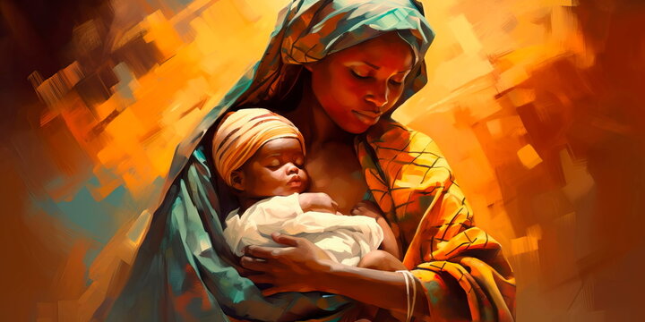 Mother And Child, Emphasizing The Importance Of Maternal And Child Health In A Growing Population. Generative AI