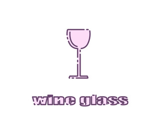 ワイングラス　紫