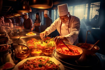 gastronomic festival, where you can see chefs preparing dishes from different cuisines of the world.