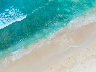 Summer tropical with Waves on the beach as a background