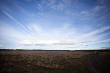 Landscapes and houses of a beautiful ranch of south patagonia argentina