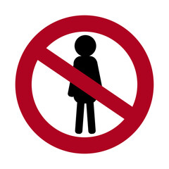 do not enter sign vector illustration icon