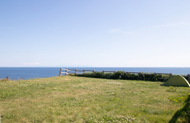 Fototapeta na wymiar 海の見えるキャンプ場