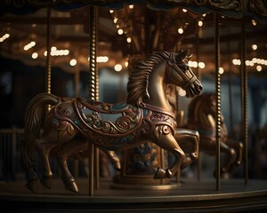 Fototapeta na wymiar The Whimsical Carousel of Dreams