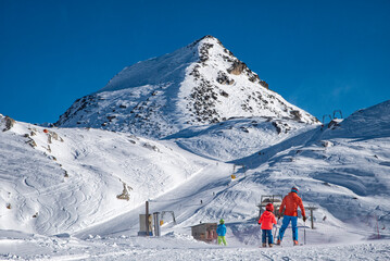 Ski slope in Macugnaga ski resort
