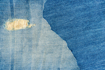 Denim blue jeans fabric background